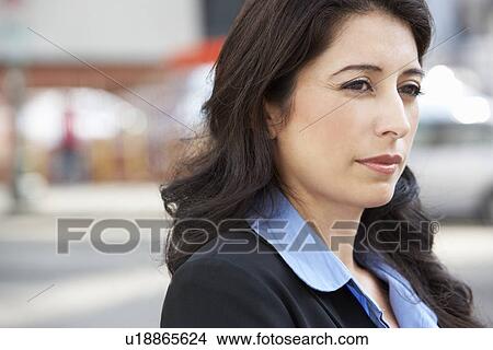 Businesswoman Standing In Street View Large Photo Image Picture - Businesswoman Standing In Street. Fotosearch