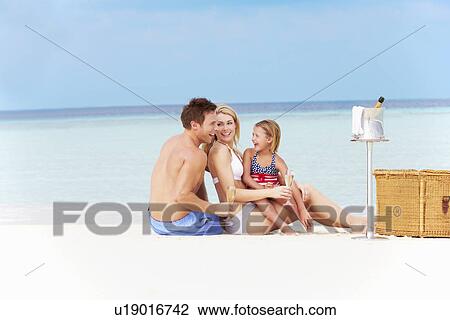 Family On Beach With Luxury Champagne Picnic View Large Photo Image Stock Image - Family On Beach With Luxury Champagne Picnic. Fotosearch