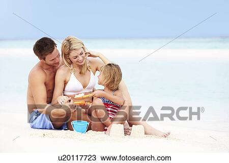 Family On Playing On Beautiful Beach View Large Photo Image Stock Image - Family On Playing On Beautiful Beach . Fotosearch