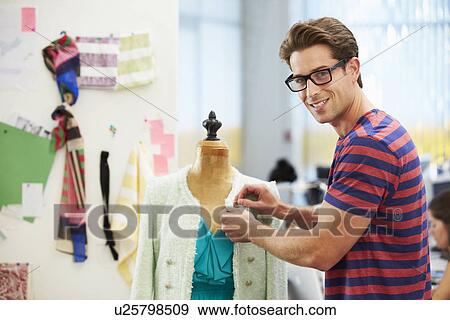 Male Fashion Designer In Studio View Large Photo Image Stock Photo - Male Fashion Designer In Studio . Fotosearch