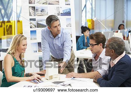 Meeting In Architects Office View Large Photo Image Stock Photo - Meeting In Architects Office. Fotosearch