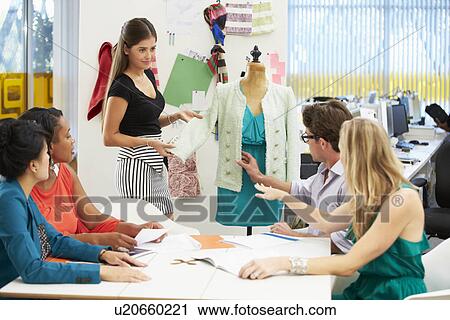 Meeting In Fashion Design Studio View Large Photo Image Stock Image - Meeting In Fashion Design Studio . Fotosearch