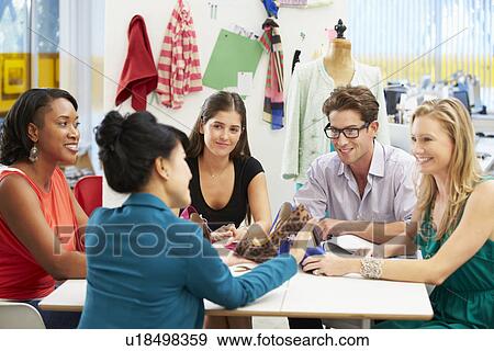 Meeting In Fashion Design Studio View Large Photo Image Stock Photo - Meeting In Fashion Design Studio . Fotosearch