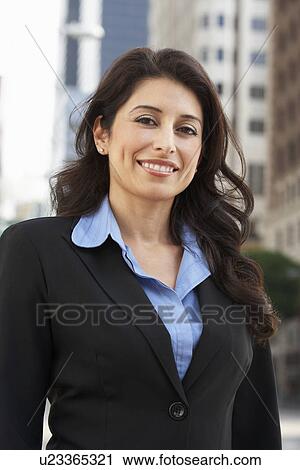 Portrait Of Businesswoman Standing In Street View Large Photo Image Stock Image - Portrait Of Businesswoman Standing In Street. Fotosearch