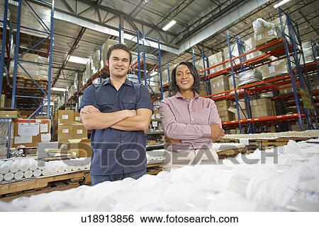 Portrait Of Factory Worker And Manager On Production Line View Large Photo Image Stock Photograph - Portrait Of Factory Worker And Manager On Production Line. Fotosearch