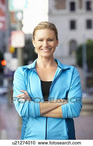 Portrait Of Female Runner On Urban Street View Large Photo Image Stock Image - Portrait Of Female Runner On Urban Street. Fotosearch