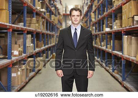 Portrait Of Manager In Warehouse View Large Photo Image Stock Photograph - Portrait Of Manager In Warehouse. Fotosearch
