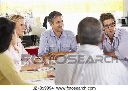 Team Meeting In Creative Office View Large Photo Image Picture - Team Meeting In Creative Office. Fotosearch