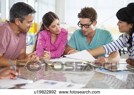 Team Meeting In Creative Office View Large Photo Image Stock Image - Team Meeting In Creative Office. Fotosearch