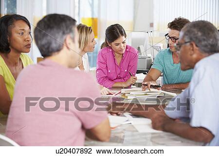 Team Meeting In Creative Office View Large Photo Image Stock Image - Team Meeting In Creative Office. Fotosearch