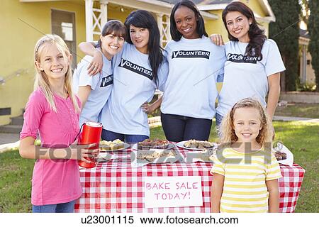 Women And Children Running Charity Bake Sale View Large Photo Image Stock Photography - Women And Children Running Charity Bake Sale. Fotosearch
