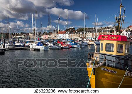 Stock Photograph - Anstruther harbour, Scotland. Fotosearch