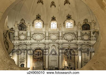 Stock Image - Architectural detail: Chiesa di Santa Chiara, Noto Sicily, Italy. Fotosearch