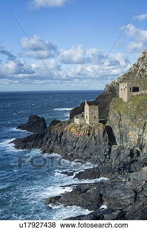 Stock Photo - Botallak tin mines, Cornwall, England. Fotosearch