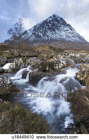 Stock Image - Buachaille Etive Mor in Winter, Glen Coe, Scotland. Fotosearch