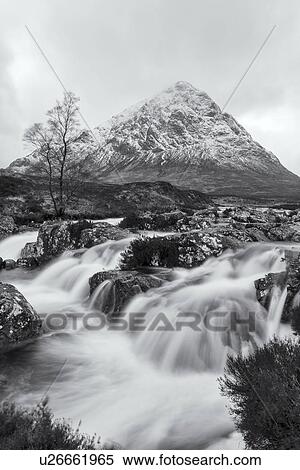 Stock Photography - Buchaille Etive Mor in winter, Glen Coe, Scotland. Fotosearch
