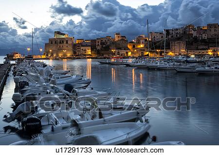 Castellammare al Golfo at dawn, Sicily, Italy View Large Photo Image Stock Image - Castellammare al Golfo at dawn, Sicily, Italy. Fotosearch