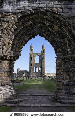 Stock Photograph - Cathedral ruins, St. Andrews, Scotland. Fotosearch