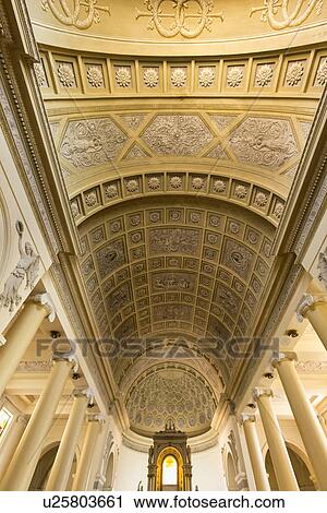 Church interior, coffered arched ceiling MonteCastello di Vibio, View Large Photo Image Stock Image - Church interior, coffered arched ceiling MonteCastello di Vibio,. Fotosearch