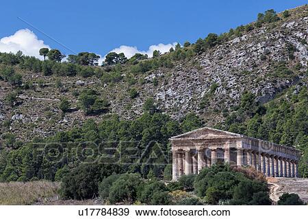 Stock Photo - Greek Temple at Segesta, Sicily, Italy. Fotosearch