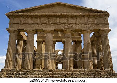Greek Temple of Concordia, Agrigento, Sicily, Italy View Large Photo Image Stock Image - Greek Temple of Concordia, Agrigento, Sicily, Italy. Fotosearch