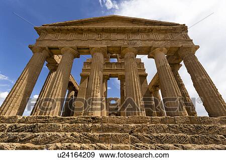 Stock Photo - Greek Temple of Concordia, Agrigento, Sicily, Italy. Fotosearch