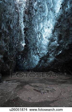 Picture - Ice cave at Skaftafell, Iceland. Fotosearch