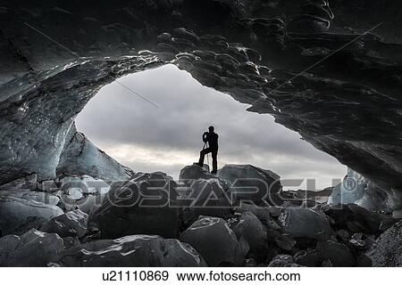 Ice cave at Skaftafell, Iceland View Large Photo Image Stock Photo - Ice cave at Skaftafell, Iceland. Fotosearch