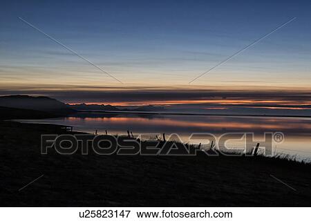Stock Photo - Iceland coastline at sunrise. Fotosearch