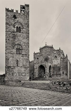 Medieval church, Erice, Sicily, Italy View Large Photo Image Stock Photo - Medieval church, Erice, Sicily, Italy. Fotosearch
