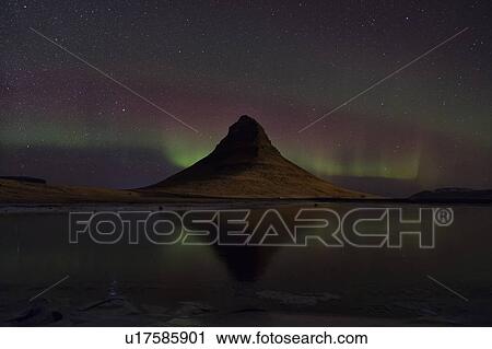 Northern lights over Kirkjufell mountain, Snaefellnes, Iceland View Large Photo Image Stock Image - Northern lights over Kirkjufell mountain, Snaefellnes, Iceland. Fotosearch