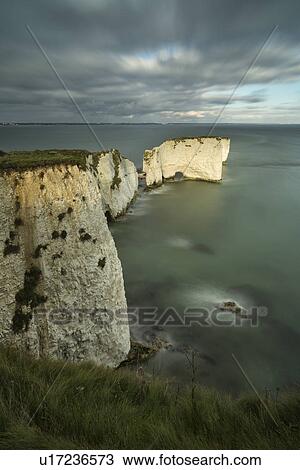 Stock Image - Old Harry Rocks, isle of Purbeck, Dorset, England. Fotosearch