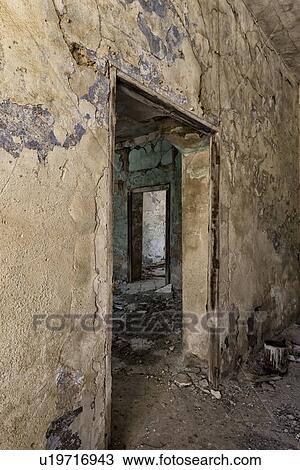 Stock Image - Poggioreale interior detail of earthquake destruction, Sicily, I. Fotosearch