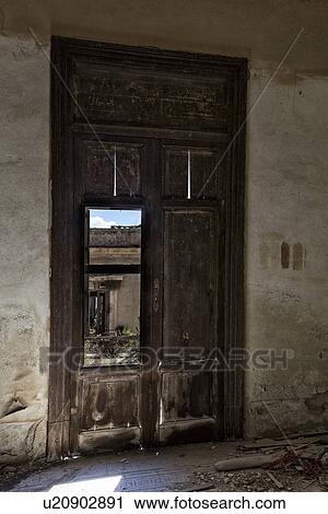 Stock Image - Poggioreale interior detail of earthquake destruction, Sicily, I. Fotosearch