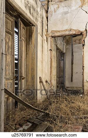 Stock Image - Poggioreale interior detail of earthquake destruction, Sicily, I. Fotosearch