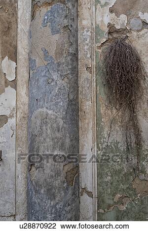 Stock Image - Poggioreale interior detail of earthquake destruction, Sicily, I. Fotosearch