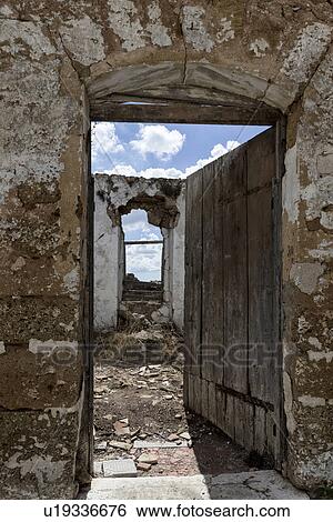 Stock Photograph - Poggioreale interior detail of earthquake destruction, Sicily, I. Fotosearch