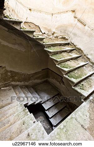 Stock Photograph - Poggioreale interior detail of earthquake destruction, Sicily, I. Fotosearch