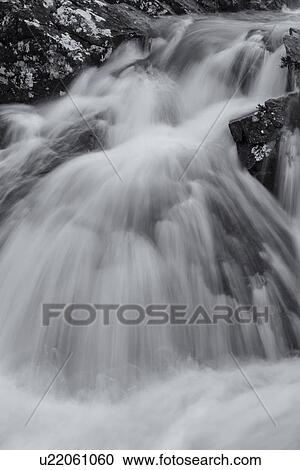 Stock Image - River Coupall waterfall, Buchaille Etive Mor, Glen Coe, Scotlan. Fotosearch