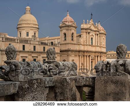 San Nicolo Catedrale, Noto, Sicily, Italy View Large Photo Image Stock Photo - San Nicolo Catedrale, Noto, Sicily, Italy. Fotosearch