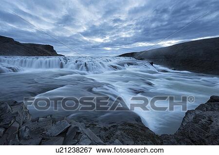 Sunrise at Gullfoss, Iceland View Large Photo Image Stock Photo - Sunrise at Gullfoss, Iceland. Fotosearch