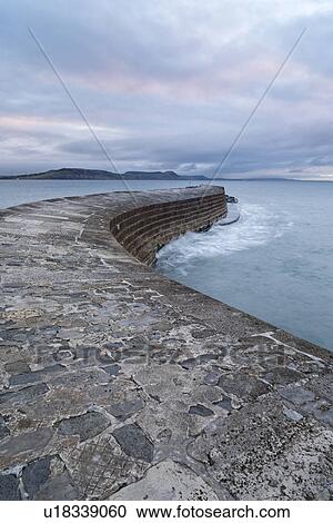 Stock Image - The Cobb, Lyme on Regis, Dorset, England. Fotosearch