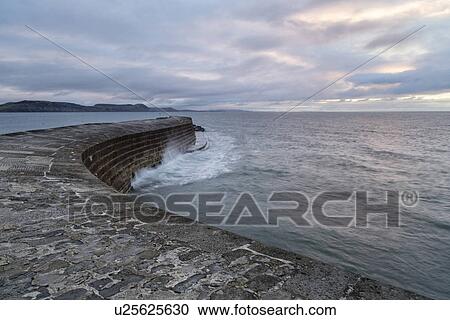 Stock Image - The Cobb, Lyme on Regis, Dorset, England. Fotosearch
