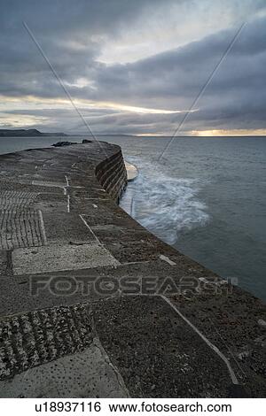 Stock Photograph - The Cobb, Lyme on Regis, Dorset, England. Fotosearch