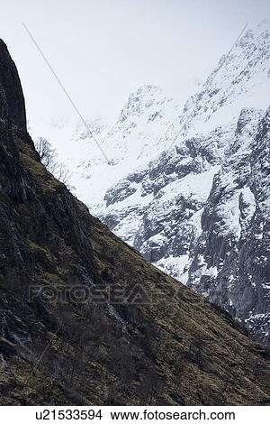 Picture - The Three Sisters detail, Glen Coe, Scotland. Fotosearch