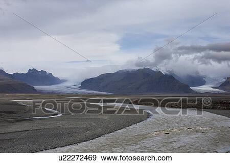 Stock Photo - Vatnajokull glacier, Iceland. Fotosearch