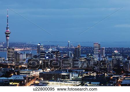 Auckland at dusk View Large Photo Image Stock Photography - Auckland at dusk. Fotosearch
