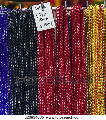 Stock Photography - Close up of hanging beads . Fotosearch