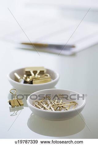 Close-up of paper clip and binder clip View Large Photo Image Stock Photo - Close-up of paper clip and binder clip. Fotosearch