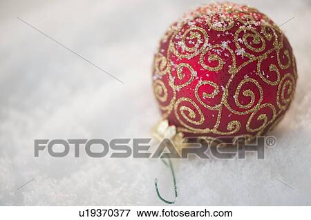 Stock Photo - Close-up view of Christmas bauble. Fotosearch
